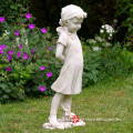 resin little girl garden statues